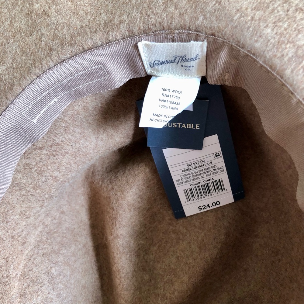 Universal Thread 100% Wool Women’s Hat Camel Tan NWT - Picture 2 of 4